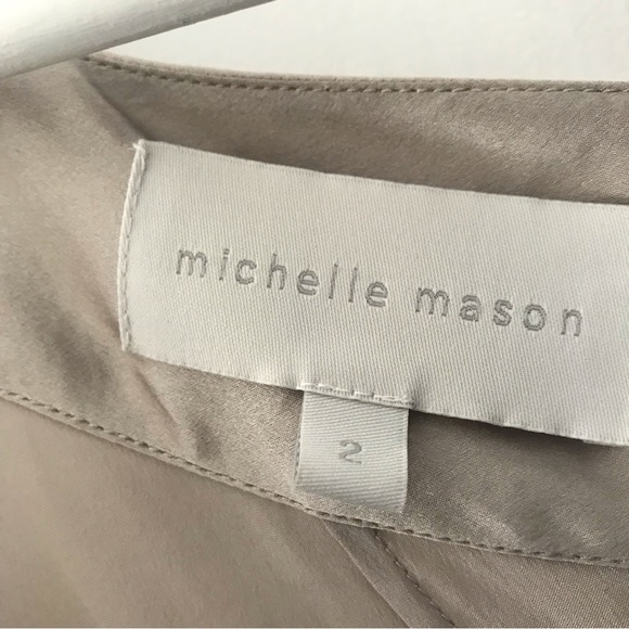 Michelle Mason Off Shoulder Mini Dress - Platinum - Picture 7 of 7